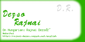 dezso rajnai business card